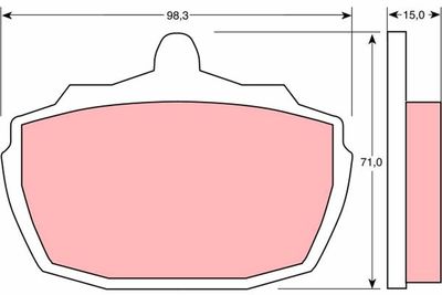 комплект спирачно феродо, дискови спирачки TRW GDB752