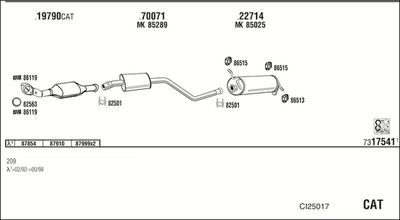 ABGASANLAGE WALKER CI25017