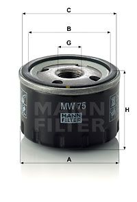 MANN-FILTER MW 75 Масляный фильтр  для BMW i3 (Бмв И3)