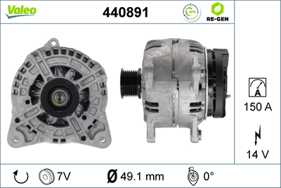 Генератор VALEO 440891 для RENAULT MEGANE