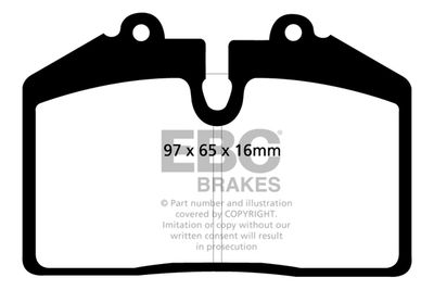 Комплект тормозных колодок, дисковый тормоз EBC Brakes DP21013 для FORD PUMA