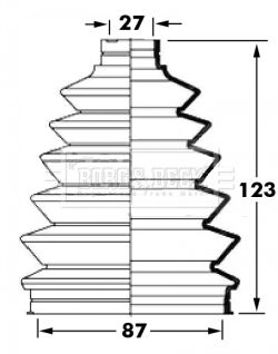 Bellow, drive shaft Borg & Beck BCB6022