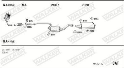 Изпускателна система WALKER MA12112