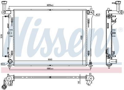 RADIATOR RACIRE MOTOR NISSENS 66676 4