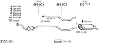 Układ wydechowy BOSAL SYS01213