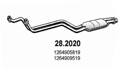 Предглушитель выхлопных газов ASSO 28.2020 для MERCEDES-BENZ S-CLASS