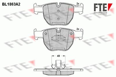 FTE 9010443 Тормозные колодки и сигнализаторы  для LAND ROVER RANGE ROVER III (L322) 3.6 D 4x4