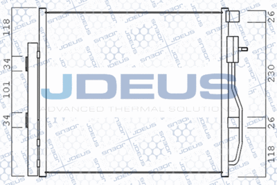 JDEUS M-7560150 Радиатор кондиционера  для CHEVROLET AVEO (Шевроле Авео)