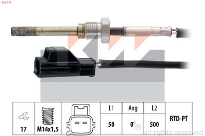 SENZOR TEMPERATURA GAZE EVACUARE KW 422171