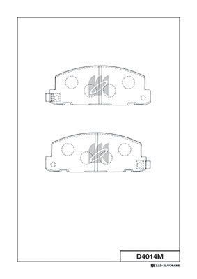 Комплект тормозных колодок, дисковый тормоз MK Kashiyama D4014M для ISUZU GEMINI