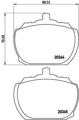 Комплект тормозных колодок, дисковый тормоз BREMBO P 24 004 для ROVER 2000-3500