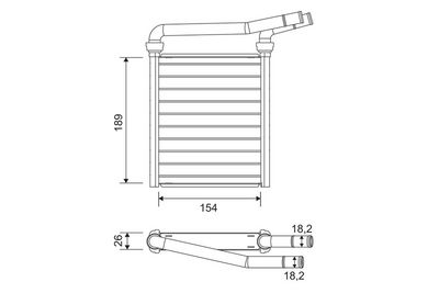 SCHIMBATOR CALDURA INCALZIRE HABITACLU VALEO 811626