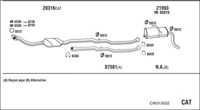 Układ wydechowy WALKER CIK015052