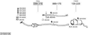 SISTEM DE ESAPAMENT BOSAL SYS05108