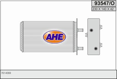 Теплообменник, отопление салона AHE 93547/O для AUTOBIANCHI Y10