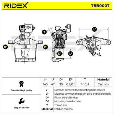 спирачен апарат RIDEX 78B0007