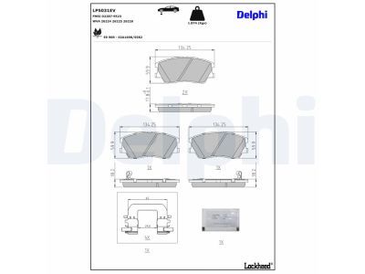 Brake Pad Set, disc brake LP5031EV