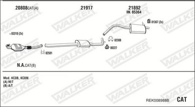 SISTEM DE ESAPAMENT WALKER REK008988B