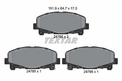 Комплект тормозных колодок, дисковый тормоз TEXTAR 2476601 для ACURA TLX