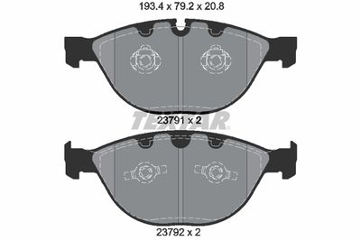 Комплект тормозных колодок, дисковый тормоз TEXTAR 2379101 для ROLLS-ROYCE PHANTOM