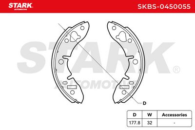 комплект спирачна челюст STARK SKBS-0450055