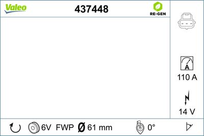 VALEO 437448 Генератор  для FORD MONDEO (Форд Мондео)