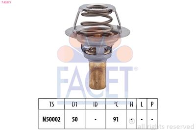 Termostat, środek chłodzący FACET 7.8327S