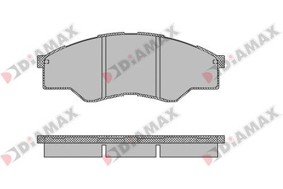 DIAMAX N09578 Тормозные колодки и сигнализаторы для TOYOTA HILUX VII Пикап (_N1_, _N2_, _N3_) 2.5 D-4D (KUN15_)