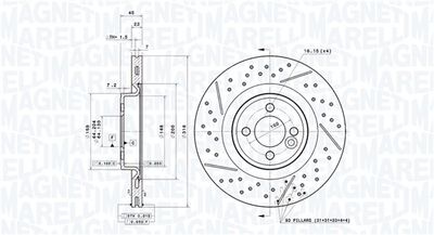 спирачен диск MAGNETI MARELLI 360406161601