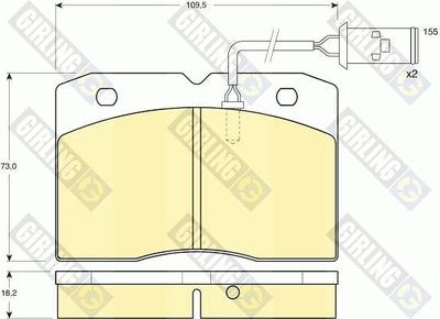 GIRLING 6104789 Тормозные колодки и сигнализаторы для IVECO DAILY II c бортовой платформой/ходовая часть 35-10