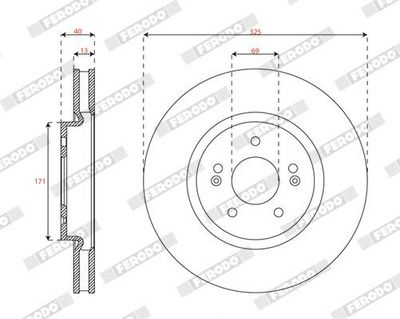 BREMSSCHEIBE FERODO DDF3102C1 1