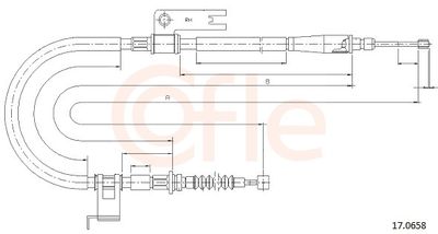 Cable Pull, parking brake 17.0658