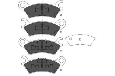 Комплект тормозных колодок, дисковый тормоз KAVO PARTS KBP-4542 для MAZDA 929