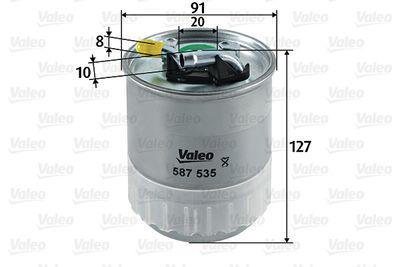VALEO 587535 Паливний фільтр для CHRYSLER (Крайслер)