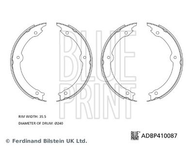 BLUE PRINT Bremsbackensatz, Feststellbremse