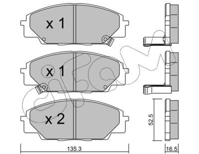 Комплект тормозных колодок, дисковый тормоз CIFAM 822-435-0 для HONDA S2000