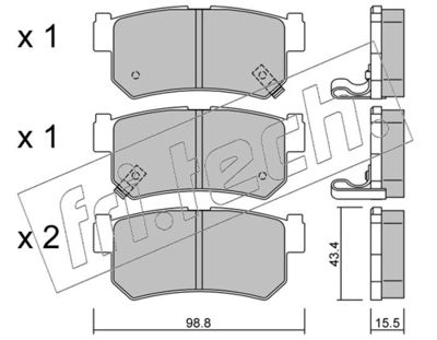 Zestaw klocków hamulcowych, hamulce tarczowe FRI.TECH. 535.0