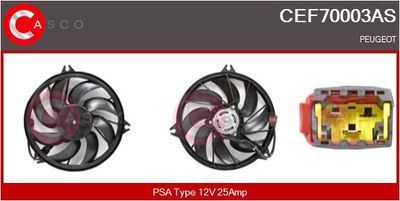 Elektromotor, větrák chladiče CASCO CEF70003AS