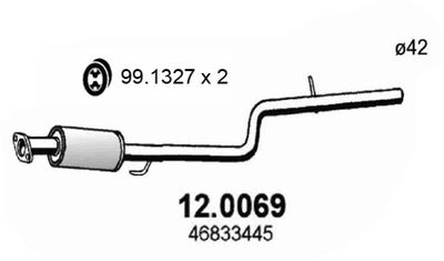 Катализатор ASSO 12.0069 для FIAT DOBLO