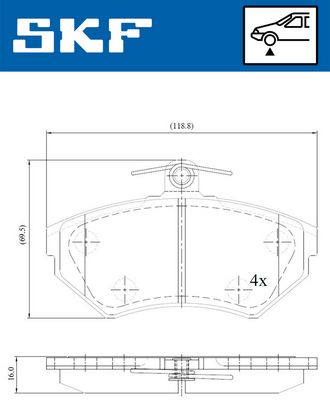 Brake Pad Set, disc brake VKBP 80350