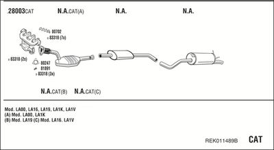 Układ wydechowy WALKER REK011489B
