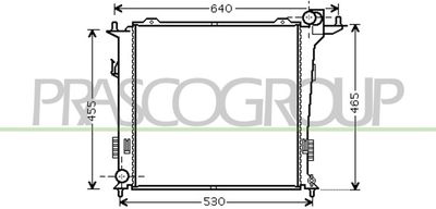 Радиатор, охлаждение двигателя PRASCO HN040R005 для KIA PRO CEED