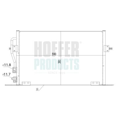 кондензатор, климатизация HOFFER 991214
