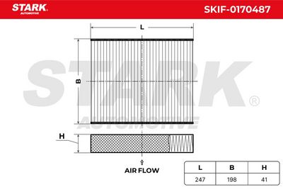 Филтър купе (поленов филтър) STARK SKIF-0170487