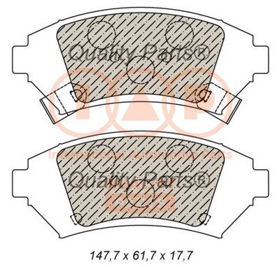 Комплект тормозных колодок, дисковый тормоз IAP QUALITY PARTS 704-05014 для CHEVROLET TRANS