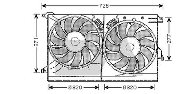 Вентилятор, охлаждение двигателя EACLIMA 33V62002 для CADILLAC BLS