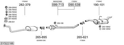 Układ wydechowy BOSAL SYS22166