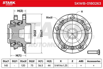 комплект колесен лагер STARK SKWB-0180263