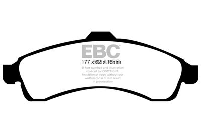 Комплект тормозных колодок, дисковый тормоз EBC Brakes DP61618 для CHEVROLET TRAILBLAZER