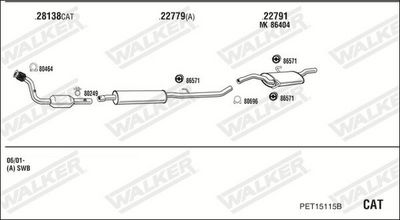 Изпускателна система WALKER PET15115B